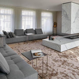 Modern Oda Hand Blown Glass Floor Lamp with Metal Base for Contemporary Home Decor