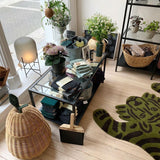 Modern Oda Hand Blown Glass Floor Lamp with Metal Base for Contemporary Home Decor