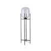 Modern Oda Hand Blown Glass Floor Lamp with Metal Base for Contemporary Home Decor