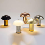 Modern Mushroom Metal Accent Table Lamp for Bedroom and Living Room