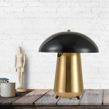Modern Mushroom Metal Accent Table Lamp for Bedroom and Living Room