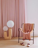 Modern Geometric Resin and Glass Table Lamp with Contemporary Sculptural Design