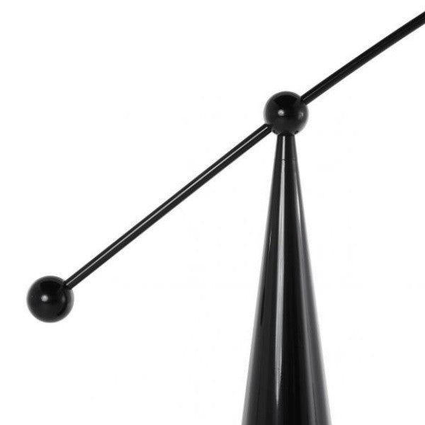 Opal Glass Arc Floor Lamp Modern Ambient Standing Light with Black Metal Finish