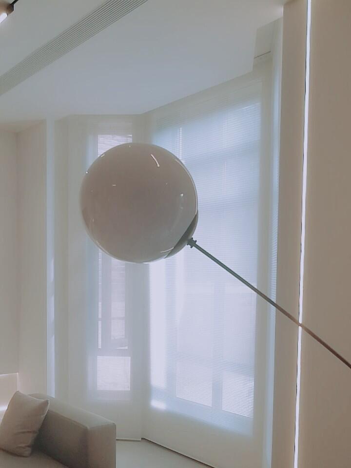 Opal Glass Arc Floor Lamp Modern Ambient Standing Light with Black Metal Finish