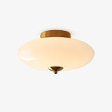 Modern Opal Glass LED Flush Mount Ceiling Lamp for Kitchen and Bathroom