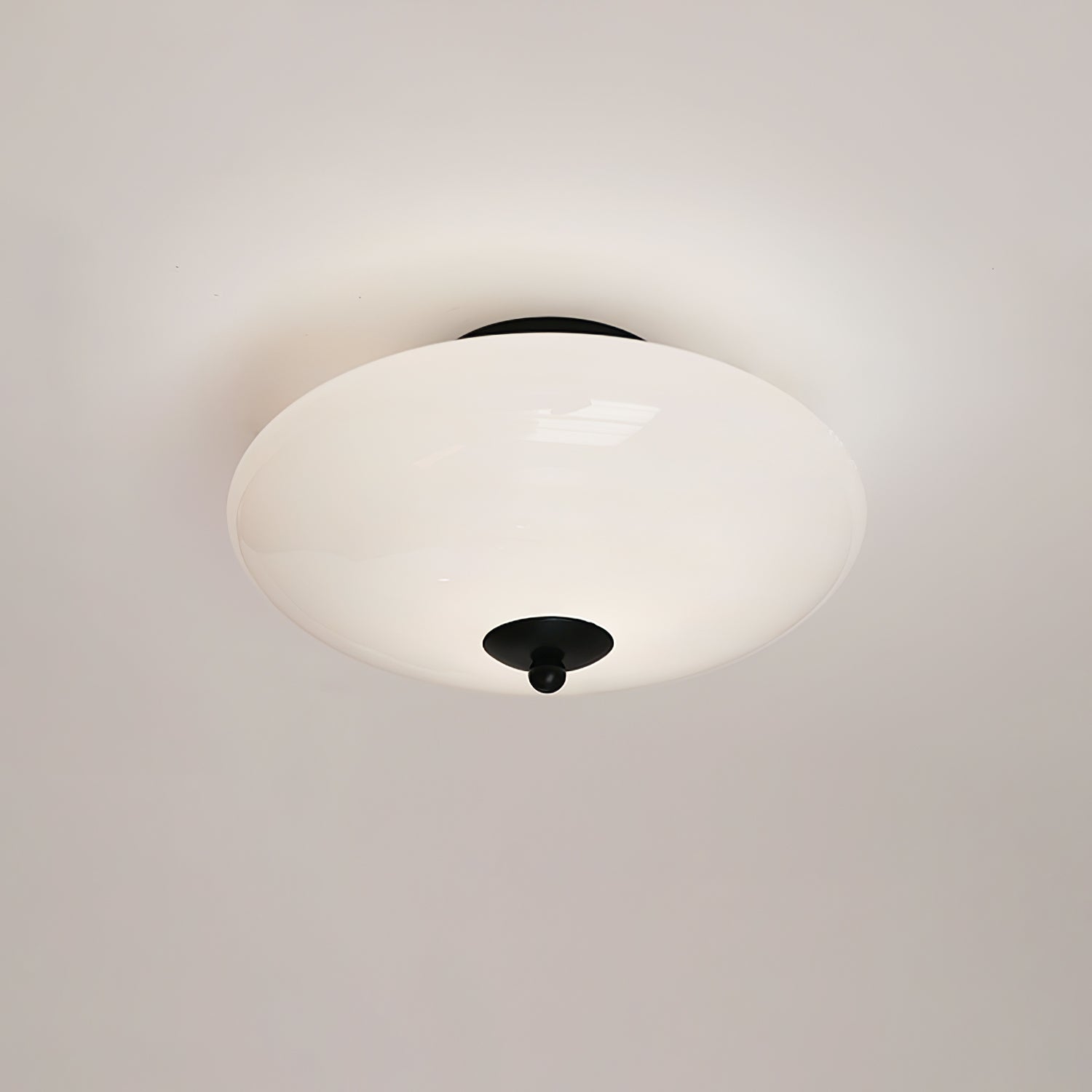 Modern Opal Glass LED Flush Mount Ceiling Lamp for Kitchen and Bathroom