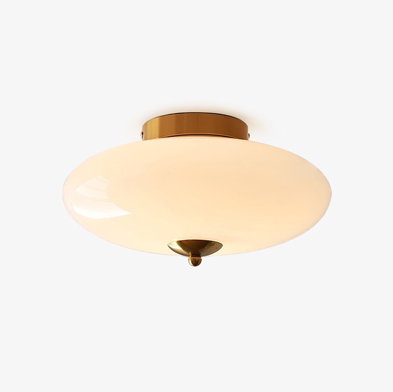 Modern Opal Glass LED Flush Mount Ceiling Lamp for Kitchen and Bathroom