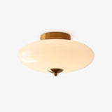 Modern Opal Glass LED Flush Mount Ceiling Lamp for Kitchen and Bathroom