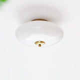 Modern Opal Glass LED Flush Mount Ceiling Lamp for Kitchen and Bathroom