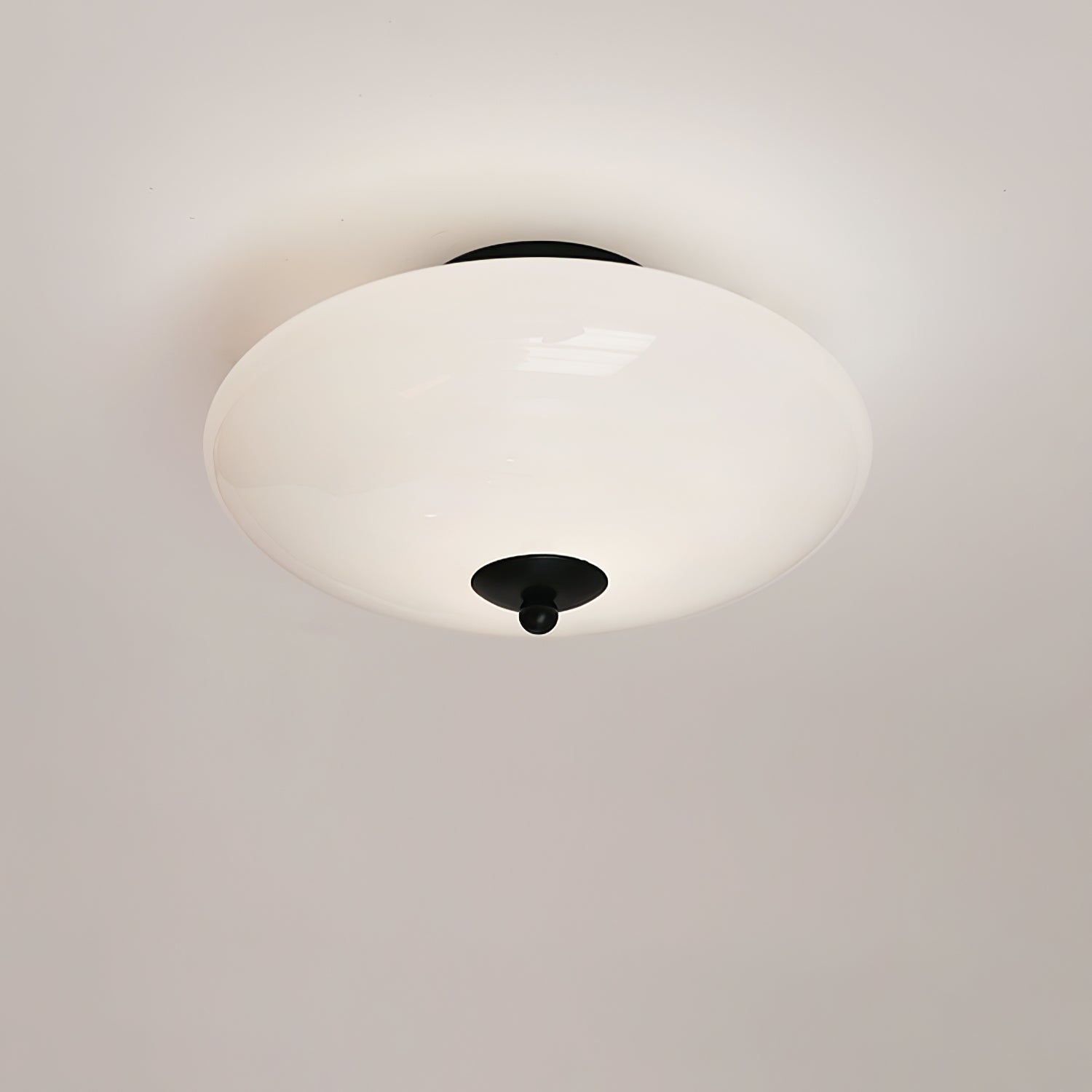Modern Opal Glass LED Flush Mount Ceiling Lamp for Kitchen and Bathroom