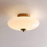 Modern Opal Glass LED Flush Mount Ceiling Lamp for Kitchen and Bathroom