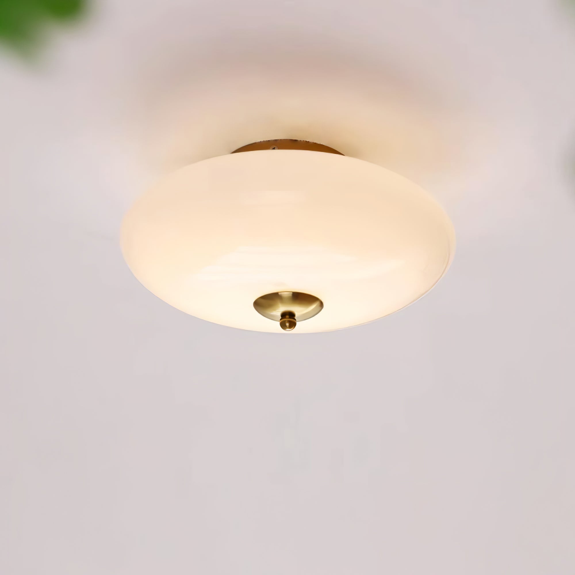 Modern Opal Glass LED Flush Mount Ceiling Lamp for Kitchen and Bathroom