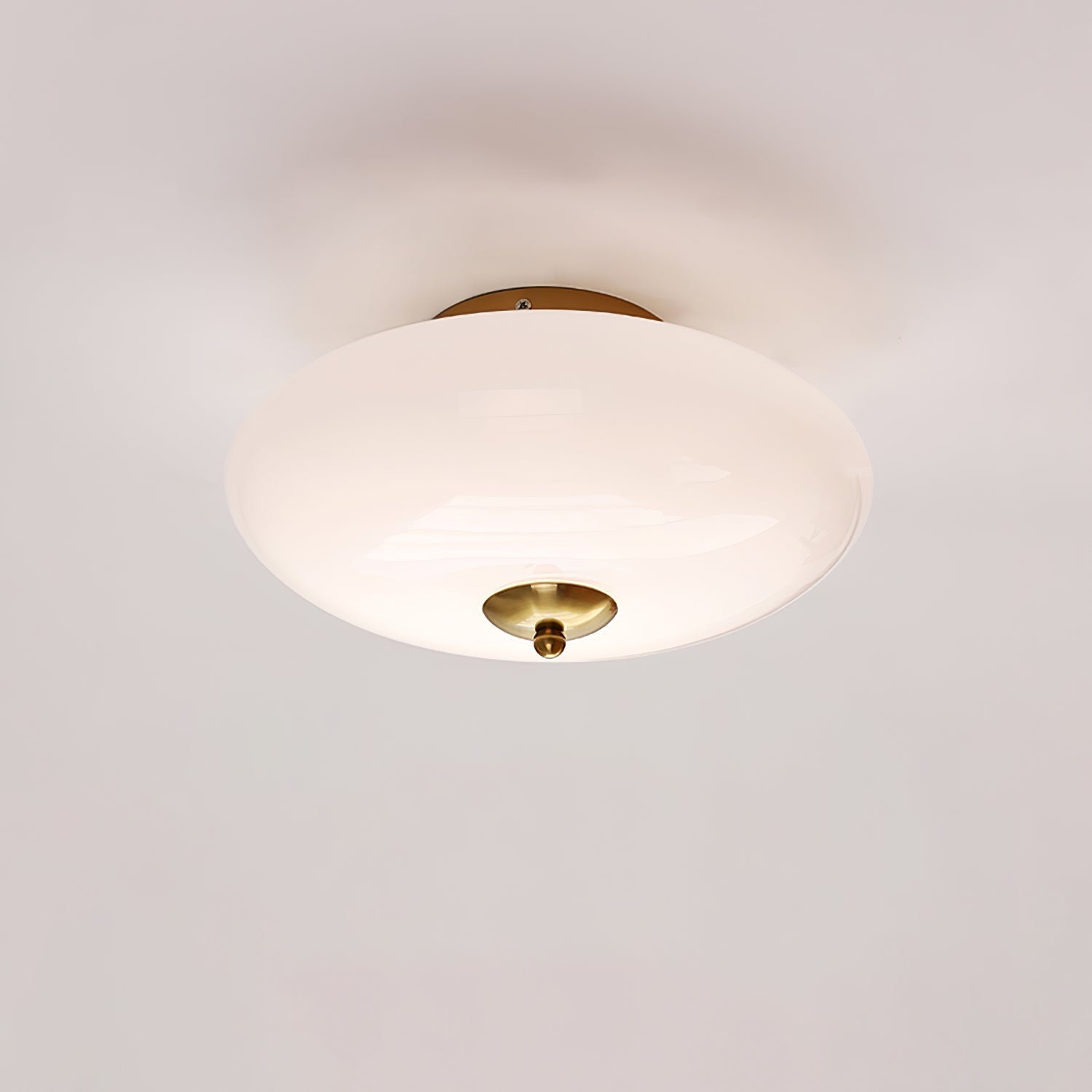 Modern Opal Glass LED Flush Mount Ceiling Lamp for Kitchen and Bathroom