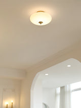 Modern Opal Glass LED Flush Mount Ceiling Lamp for Kitchen and Bathroom