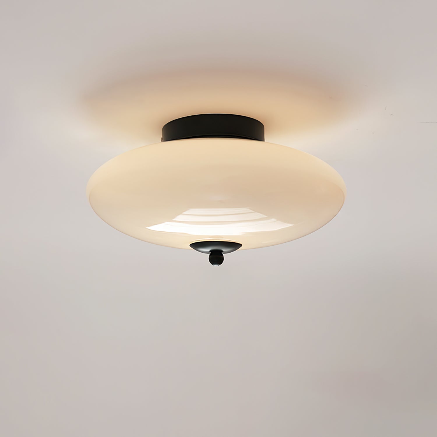 Modern Opal Glass LED Flush Mount Ceiling Lamp for Kitchen and Bathroom