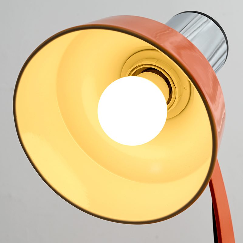 stylish-orange-and-chrome-metal-bedside-lamp-with-vibrant-apple-green-wire