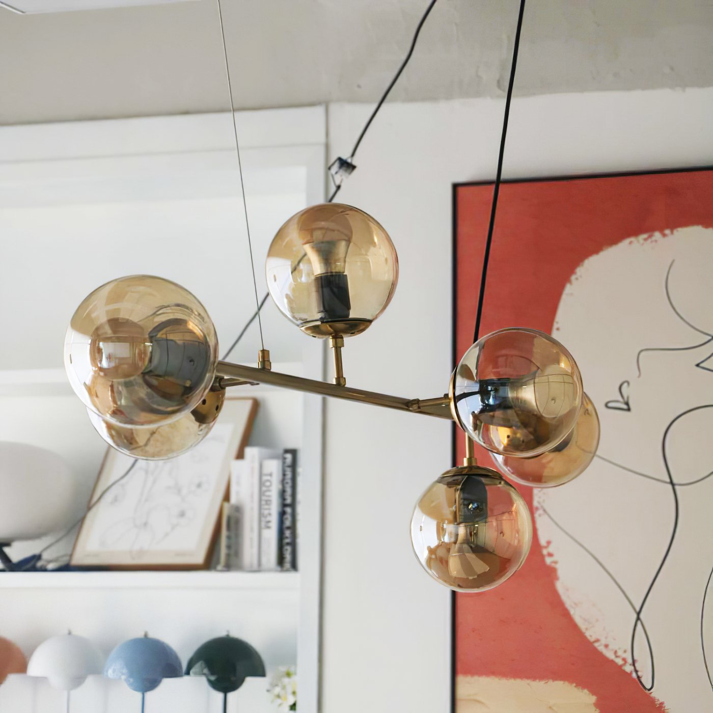 contemporary-multi-glass-globe-pendant-light-with-round-orb-shades-and-polished-brass-frame