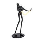 Modern Orb Juggler Sculpture Floor Lamp Artistic LED Uplight for Contemporary Living Rooms