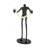 Modern Orb Juggler Sculpture Floor Lamp Artistic LED Uplight for Contemporary Living Rooms