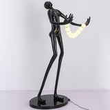 Modern Orb Juggler Sculpture Floor Lamp Artistic LED Uplight for Contemporary Living Rooms