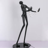 Modern Orb Juggler Sculpture Floor Lamp Artistic LED Uplight for Contemporary Living Rooms