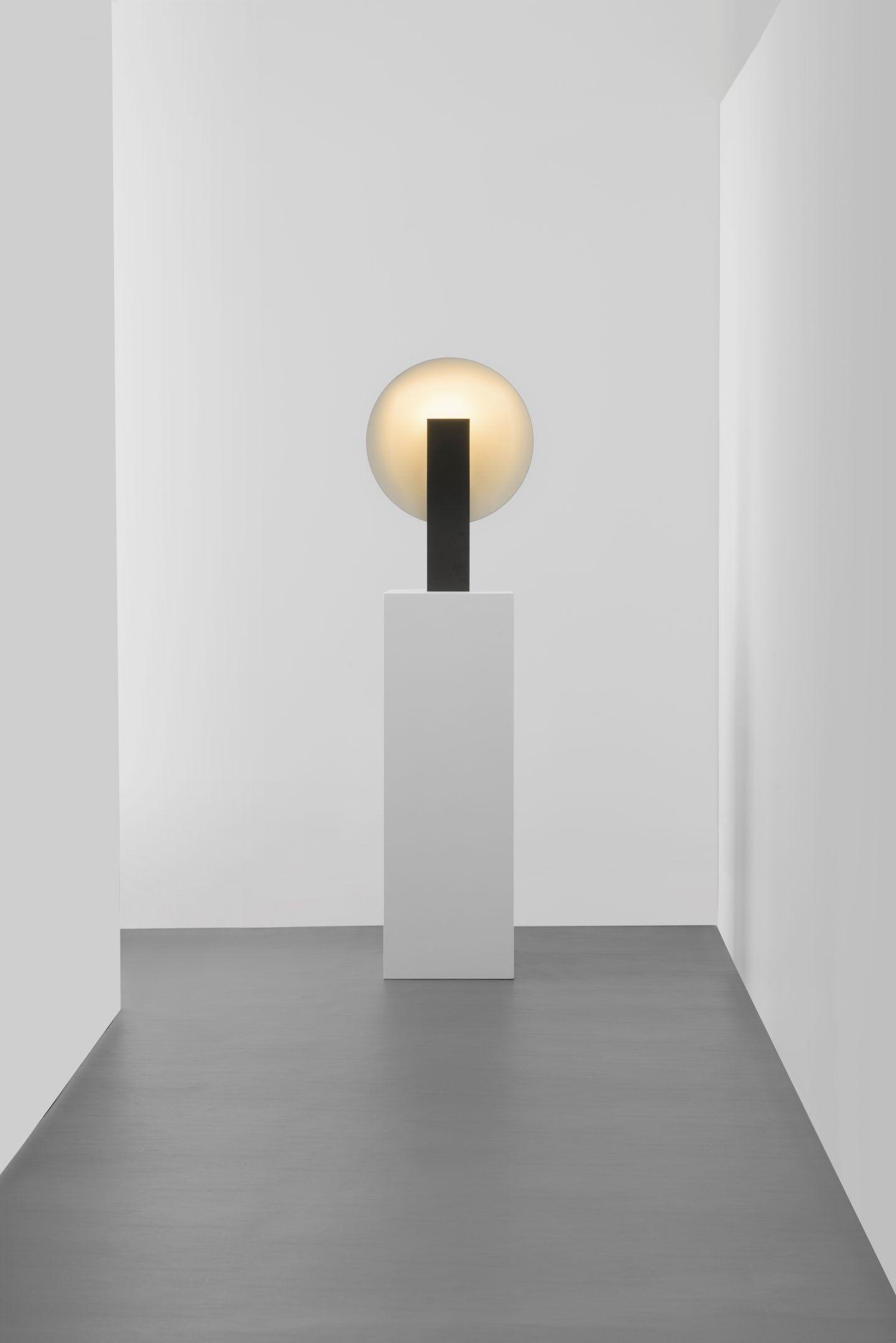 Modern Orbe Indirect Light Table Lamp with Minimalist Conical Design for Indoor Use