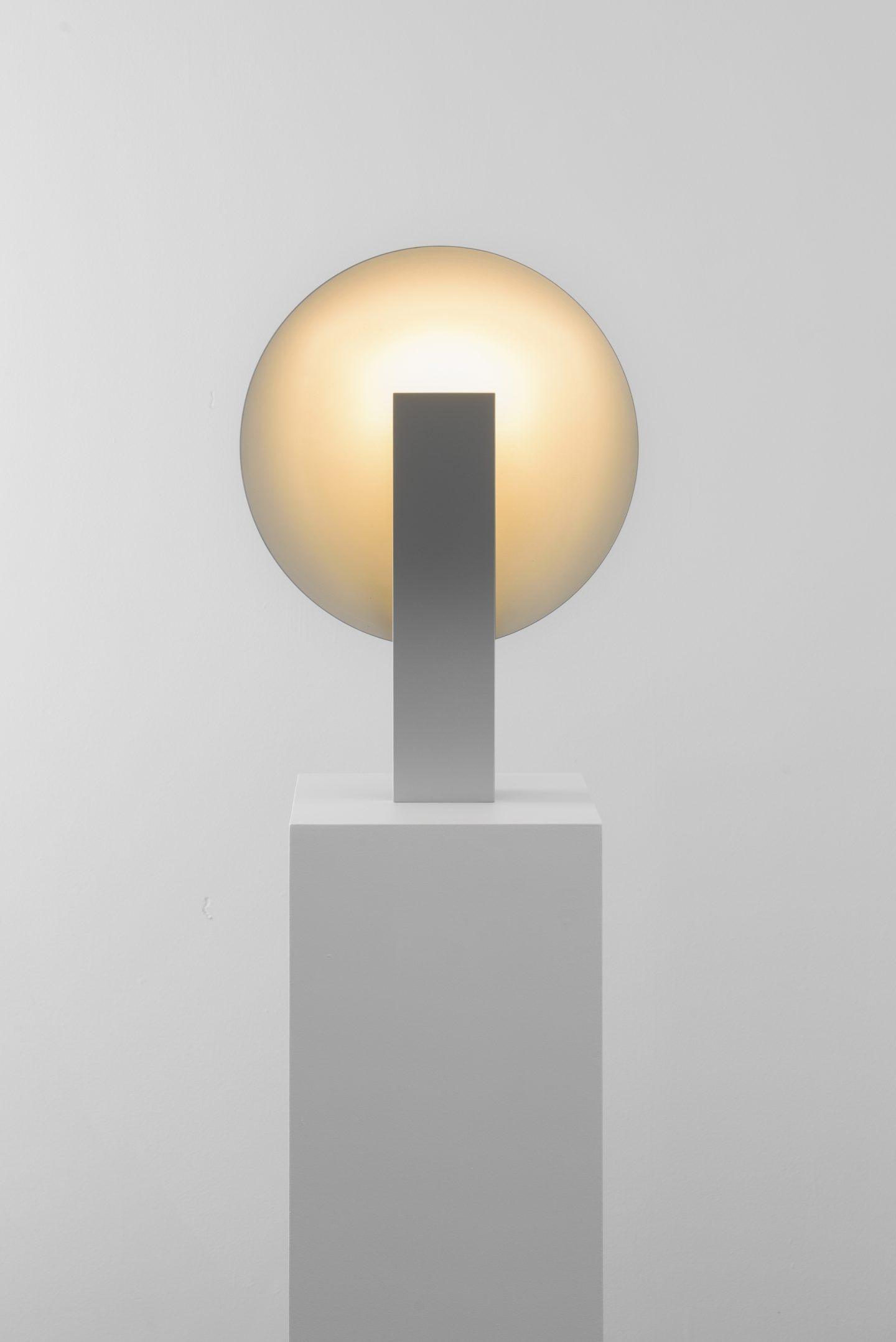 Modern Orbe Indirect Light Table Lamp with Minimalist Conical Design for Indoor Use