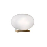 Modern Orbiting Sphere LED Table Lamp with Gold Finish and Frosted Glass Globe for Desk