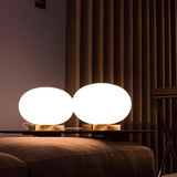 Modern Orbiting Sphere LED Table Lamp with Gold Finish and Frosted Glass Globe for Desk