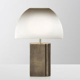 Oregon Antique Gold Resin Table Lamp with White Fabric Shade for Classic Interior Decor