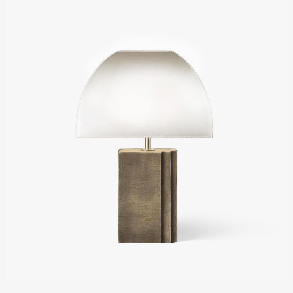 Oregon Antique Gold Resin Table Lamp with White Fabric Shade for Classic Interior Decor