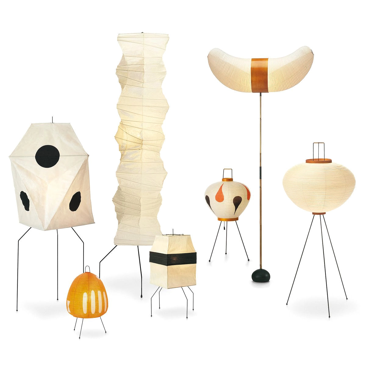 Modern Rice Paper Origami Lantern Floor Lamp Geometric Standing Light for Living Room and Bedroom