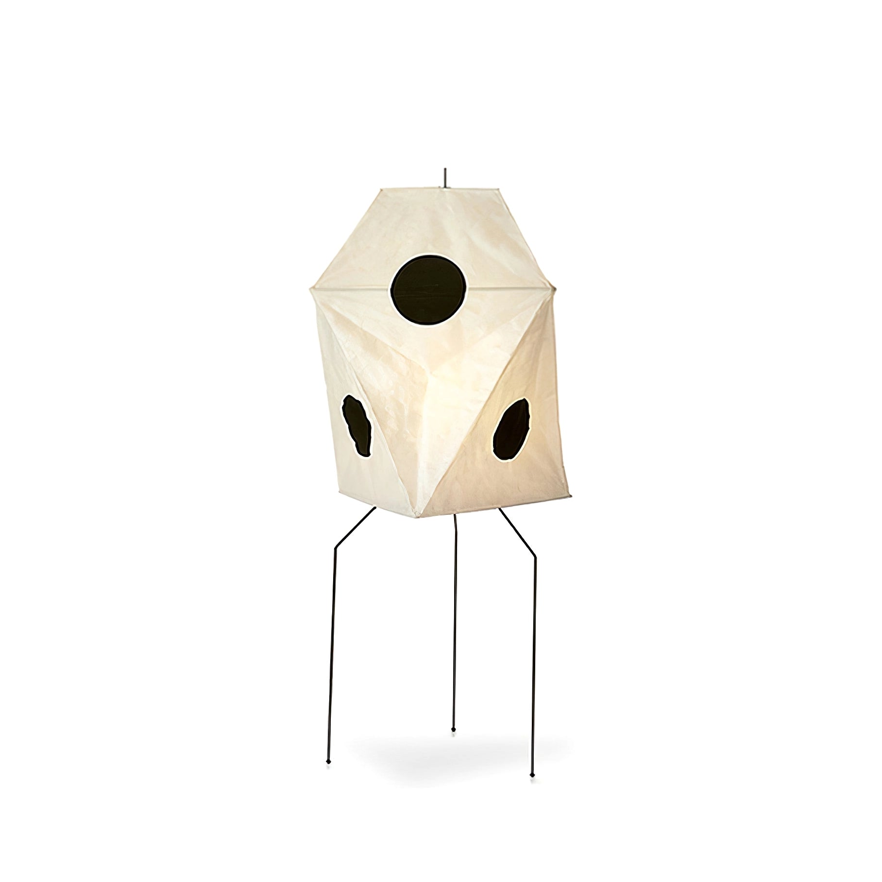 Modern Rice Paper Origami Lantern Floor Lamp Geometric Standing Light for Living Room and Bedroom