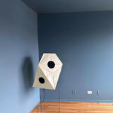 Modern Rice Paper Origami Lantern Floor Lamp Geometric Standing Light for Living Room and Bedroom
