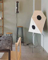 Modern Rice Paper Origami Lantern Floor Lamp Geometric Standing Light for Living Room and Bedroom