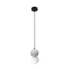 Modern Sandstone and Opal Glass Sphere Pendant Light for Minimalist Interior Decor