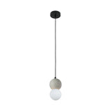 Modern Sandstone and Opal Glass Sphere Pendant Light for Minimalist Interior Decor