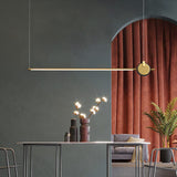 minimalist-led-linear-pendant-light-with-gold-sphere-trim-for-dining-room