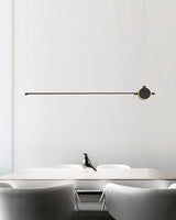 minimalist-led-linear-pendant-light-with-gold-sphere-trim-for-dining-room