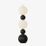 Modern Orion Sphere Floor Lamp Minimalist Black and White Glass Globe Standing Light