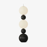 Modern Orion Sphere Floor Lamp Minimalist Black and White Glass Globe Standing Light