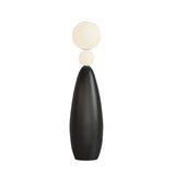 Modern Orion Sphere Floor Lamp Minimalist Black and White Glass Globe Standing Light