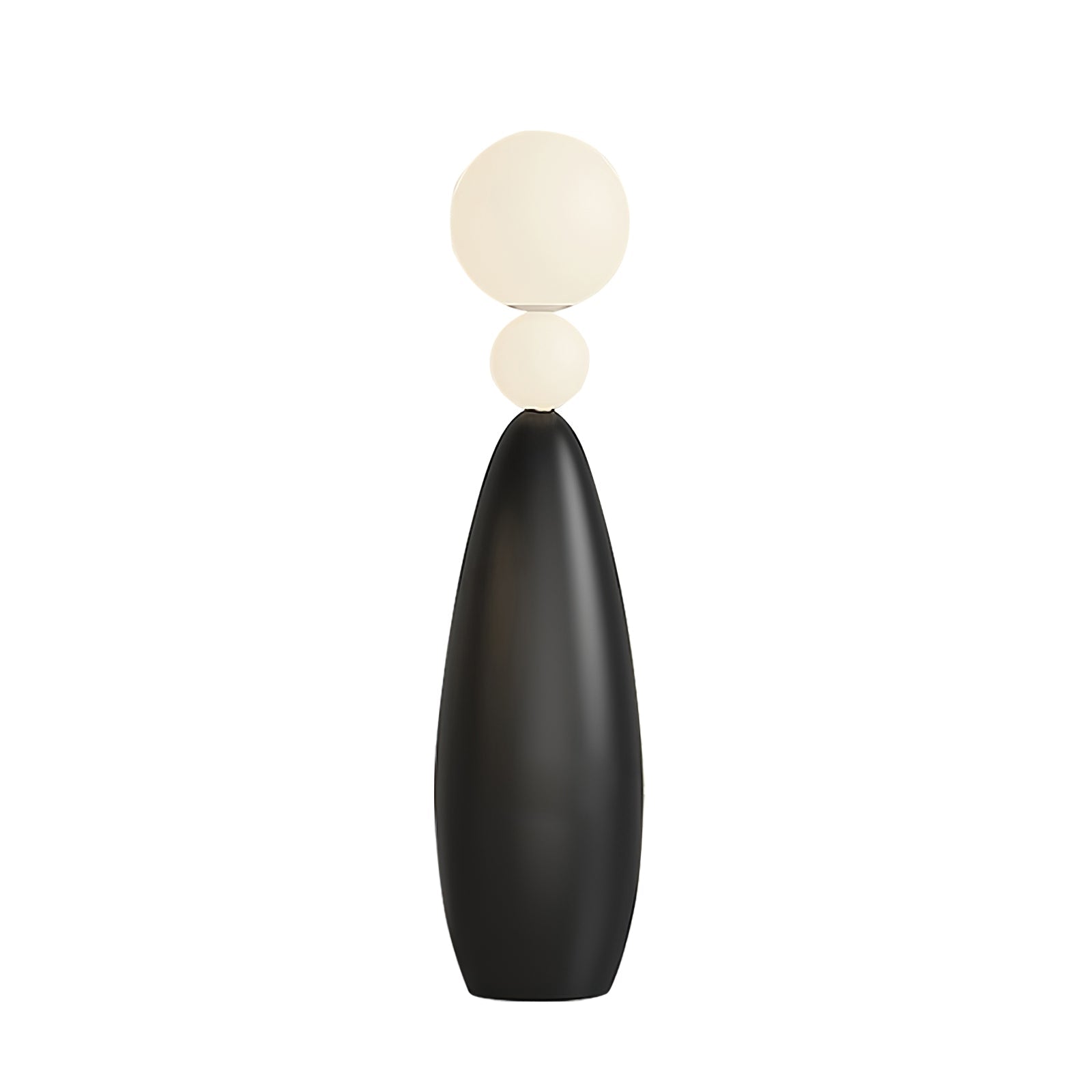 Modern Orion Sphere Floor Lamp Minimalist Black and White Glass Globe Standing Light