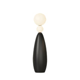 Modern Orion Sphere Floor Lamp Minimalist Black and White Glass Globe Standing Light