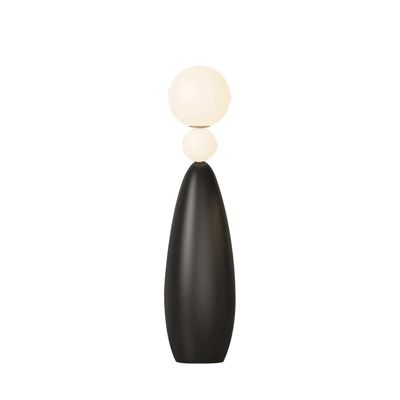 Modern Orion Sphere Floor Lamp Minimalist Black and White Glass Globe Standing Light