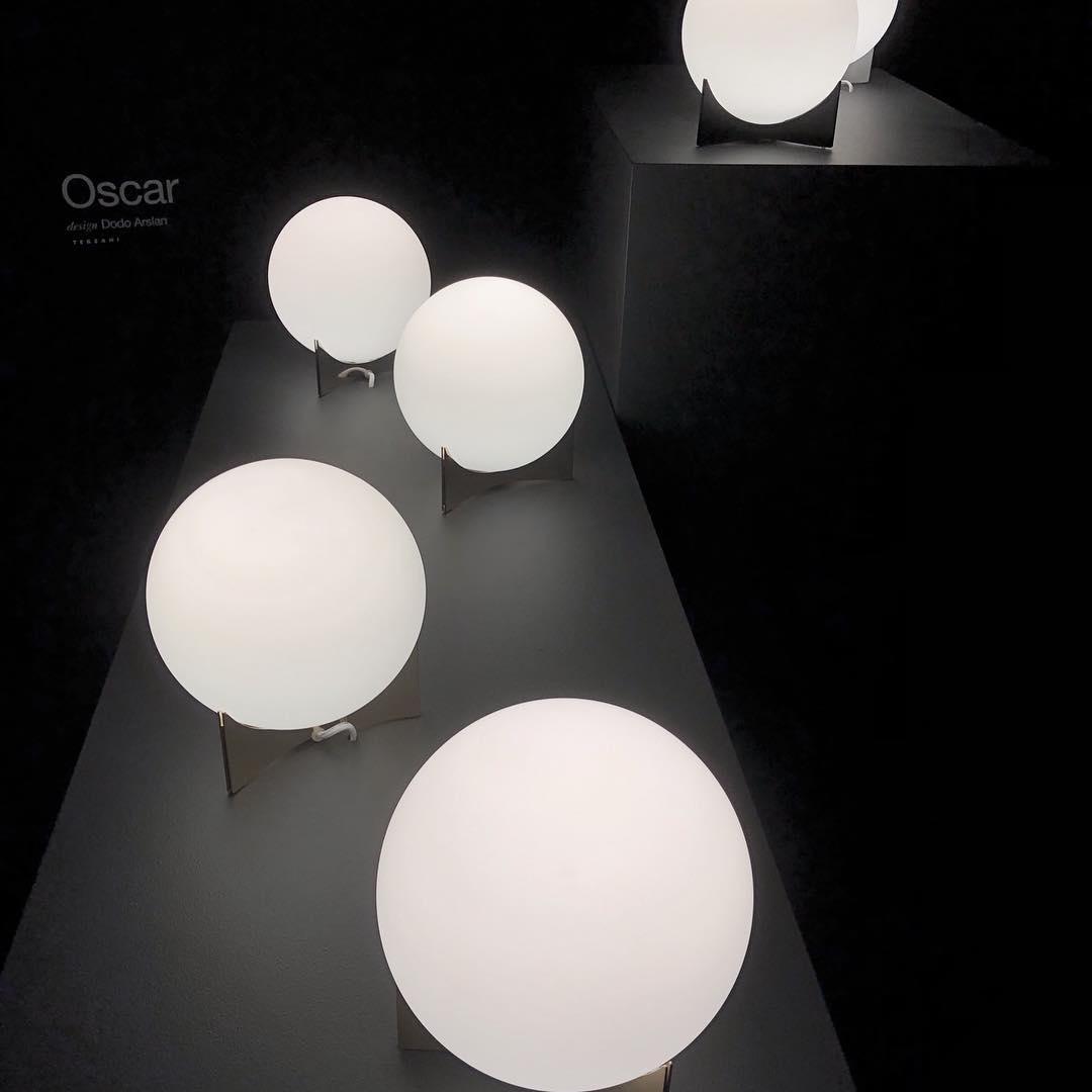 Contemporary Geometric Metal Table Lamp with White Spherical Glass Shade