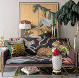 Luxurious Ostrich Feather Floor Lamp with Polished Brass Base Elegant Gold Standing Light for Living Room