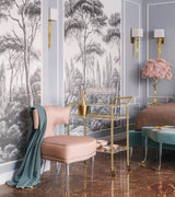 Luxury Ostrich Feather Palm Tree Table Lamp with Brass Base and Portable Design