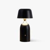 Retro Mushroom LED Table Lamp with Rechargeable Battery Portable Metal Desk Light