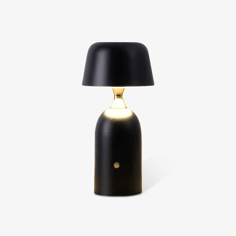 Retro Mushroom LED Table Lamp with Rechargeable Battery Portable Metal Desk Light